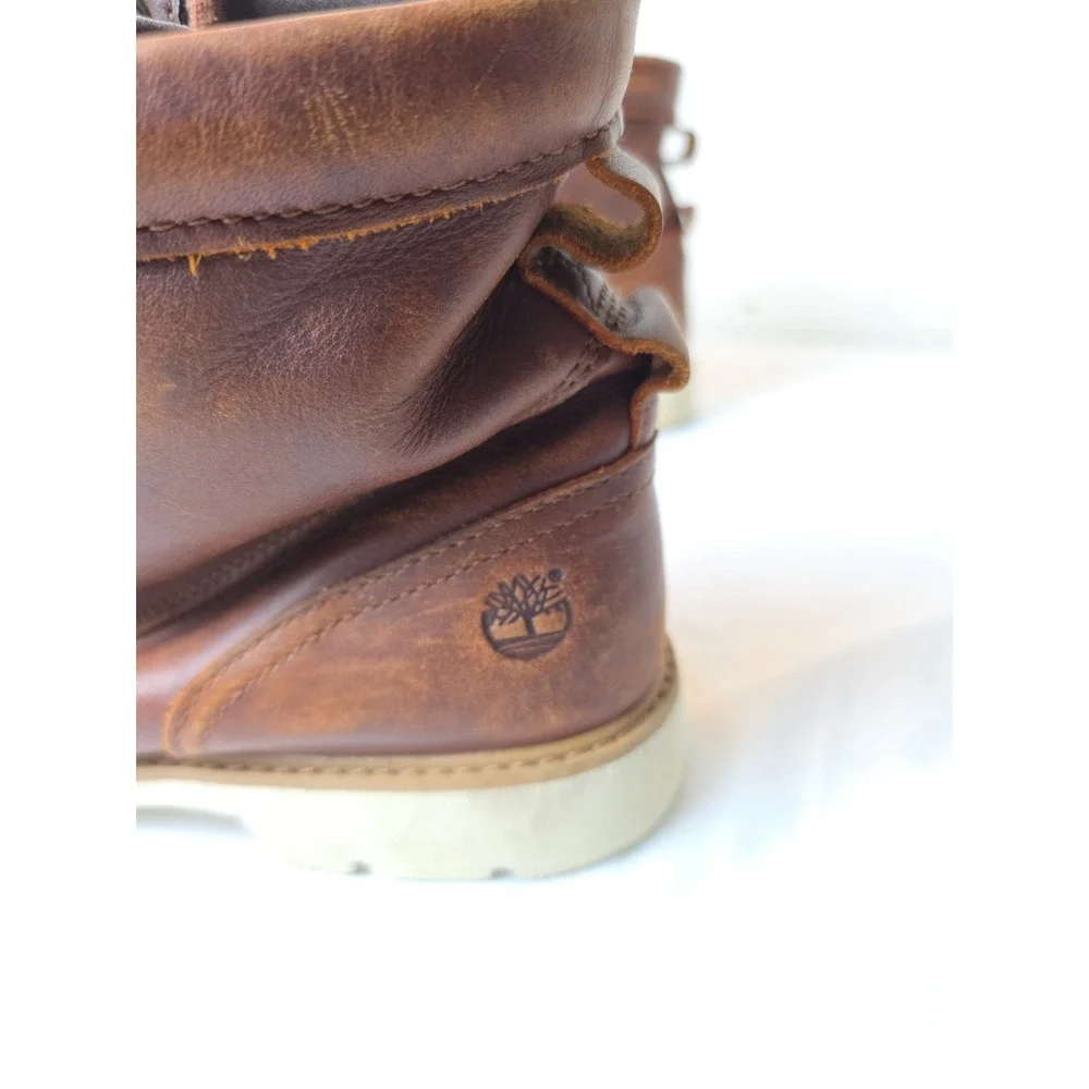 TIMBERLAND Bramhall Boots Womens 9.5 Brown Leather Lace Up Waterproof Ankle